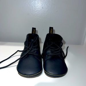 Black Dr. Martens Crib Shoes